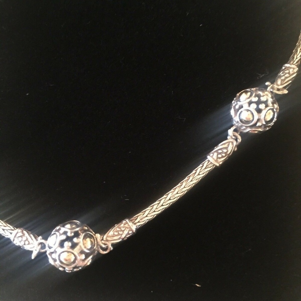 John Hardy Jaislmer Silver & 18K Gold Necklace